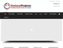 Tablet Screenshot of nationalprojects.ca